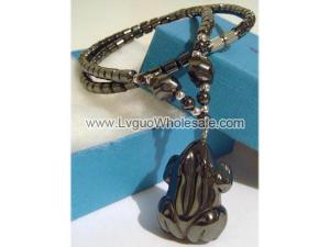 Hematite Frog Pendant Chain Choker Fashion Necklace